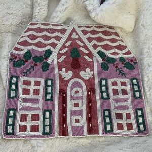 Gingerbread beaded placemat decor